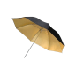 Delamax parasol studyjny czarny zewnątrz - złoty wewnątrz 84cm