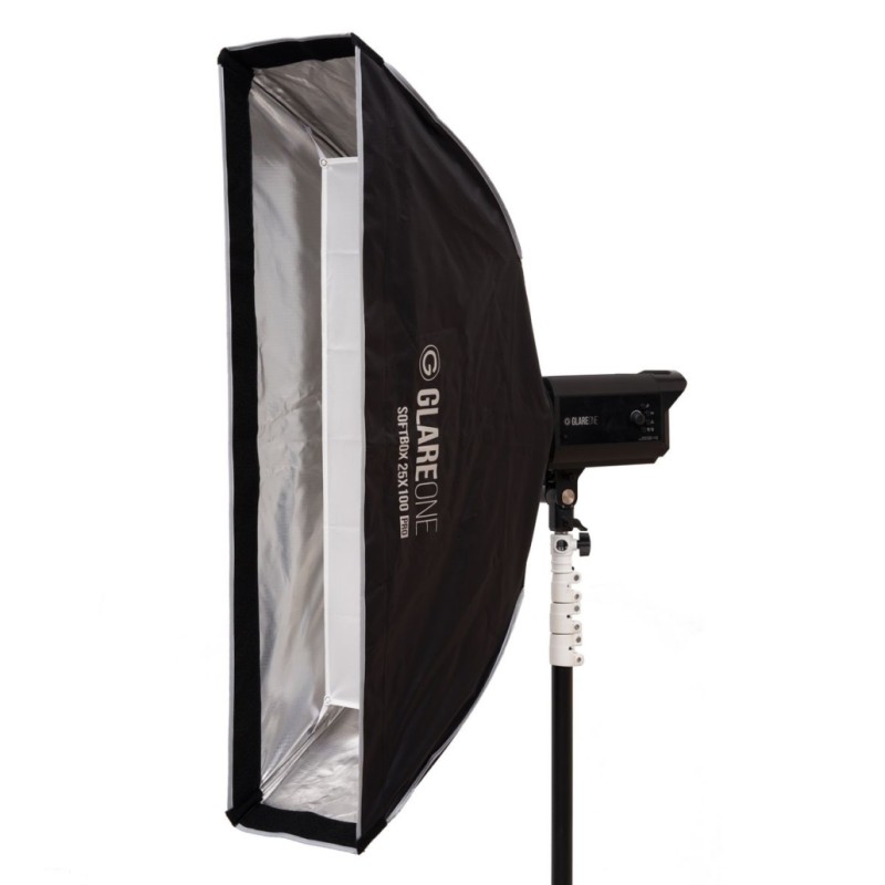 GlareOne Softbox 25×100 PRO zestaw z gridem