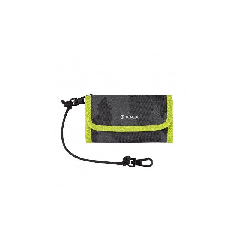 TENBA Tools Reload SD 9 Card Wallet - Black Camouflage/Lime