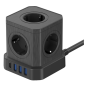 Kostka zasilająca Newell GaN Power Cube 9w1 czarna Kostka zasilająca Newell GaN Power Cube 9w1 czarna