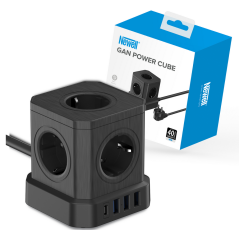 Kostka zasilająca Newell GaN Power Cube 9w1 czarna