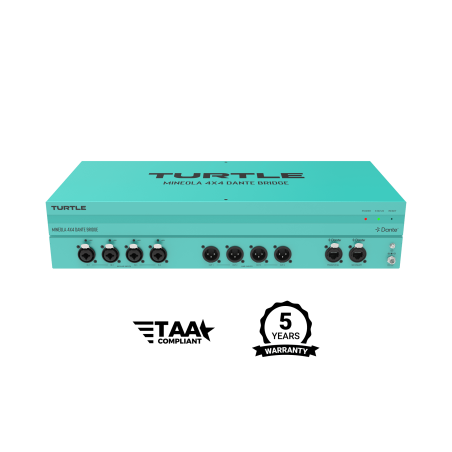 Turtle AV mineola 4x4 dante audio bridge