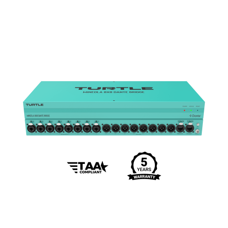 Turtle AV mineola 8x8 dante audio bridge