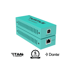 Turtle AV Dante Pro Dual Channel USB-C I/O Adapter