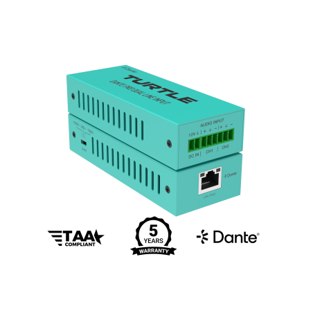 Turtle AV Dante Pro 2Ch Analog Line Output Adapter