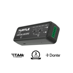 Turtle AV Dante Dual Channel Analog Line Output Adapter