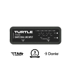 Turtle AV Dante Dual Channel Analog Line Input Adapter