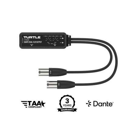 Turtle AV Dante Dual XLR Output Adapter