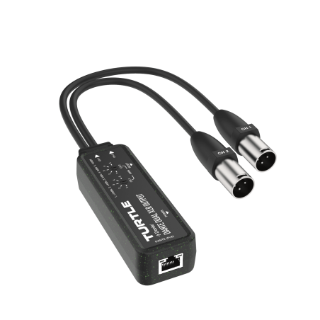 Turtle AV Dante Dual XLR Output Adapter