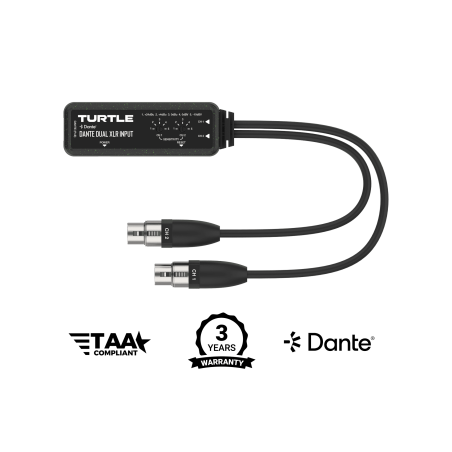 Turtle AV Dante Dual XLR Input Adapter