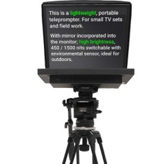 TVPROMPT Light Teleprompter High Brightness 15" / High Bright / 4:3 monitor / 1000 nit