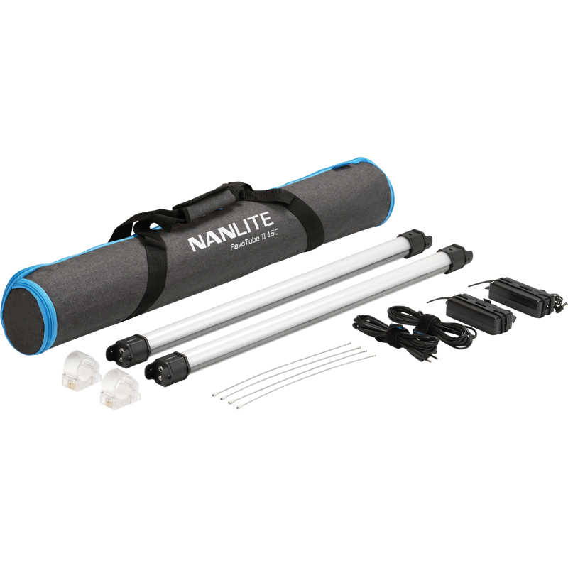 Nanlite Pavotube II 15C LED RGBWW Tube Light 2 Light Kit