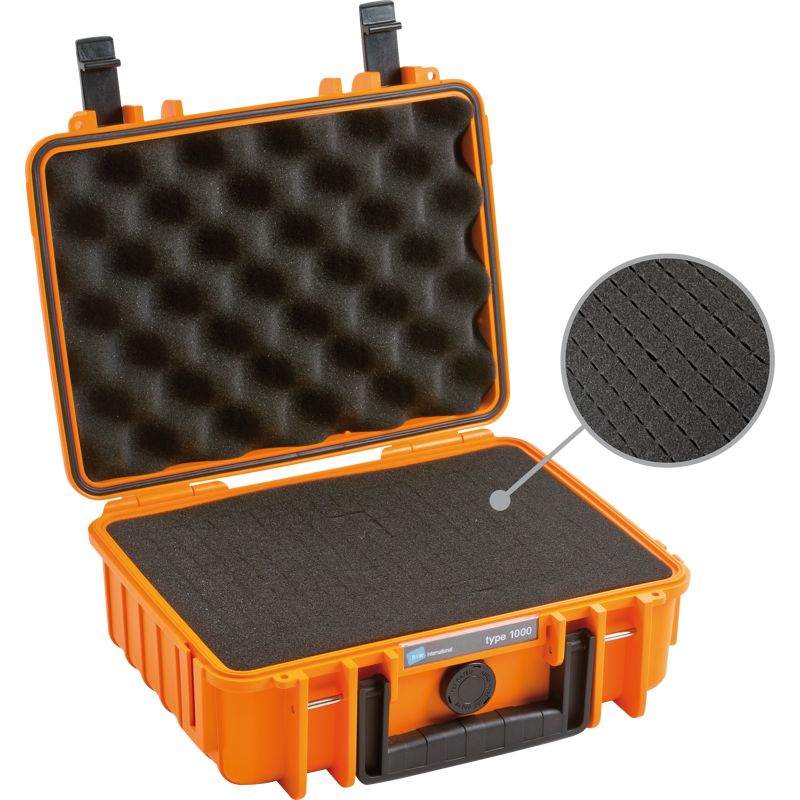 BW Outdoor Cases Type 1000 ORA SI mała walizka ochronna IP67 pomarańczowa BW Outdoor Cases Type 1000 ORA SI mała walizka ochronna IP67 pomarańczowa