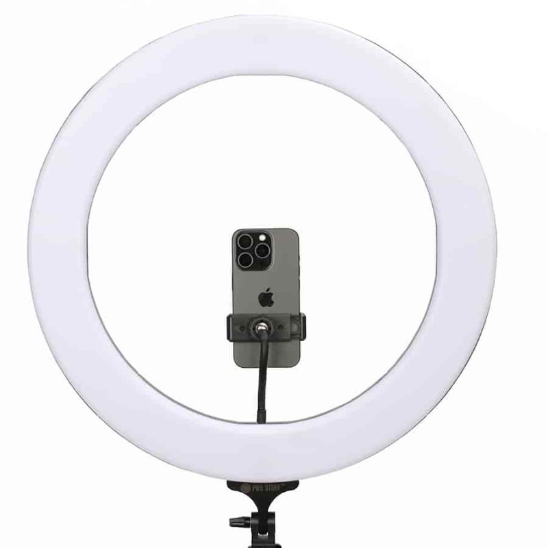 PRO STUFF Lampa LED Ring PLR 18 II ze statywem - czarny PRO STUFF Lampa LED Ring PLR 18 II ze statywem - czarny