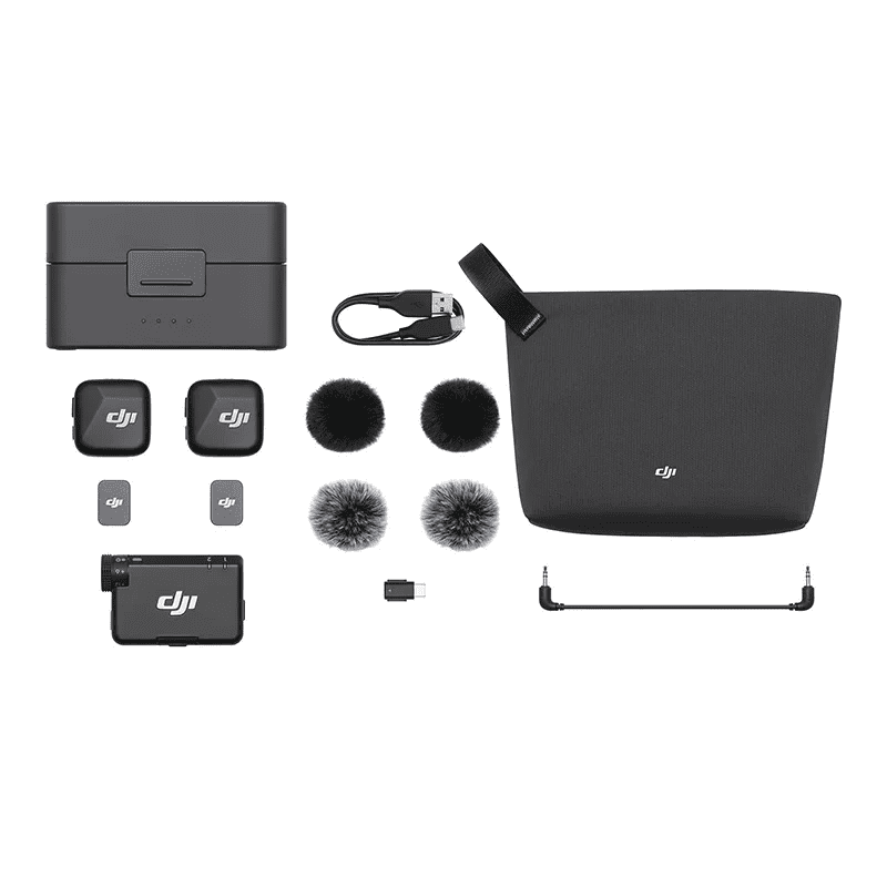 DJI Mic Mini system mikrofonów bezprzewodowych (2 TX + 1 RX + Etui ładujące)