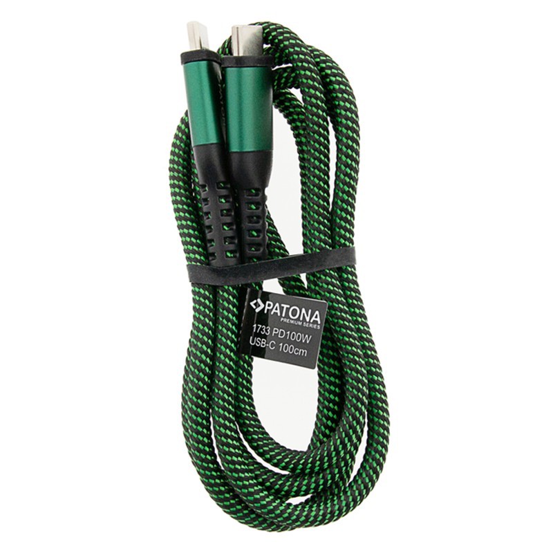 PATONA Premium Kabel Power Delivery 100W USB-C na USB-C E-Marker Chip 100cm USB2.0/480MBPS PATONA Premium Kabel Power Delivery 100W USB-C na USB-C E-Marker Chip 100cm USB2.0/480MBPS