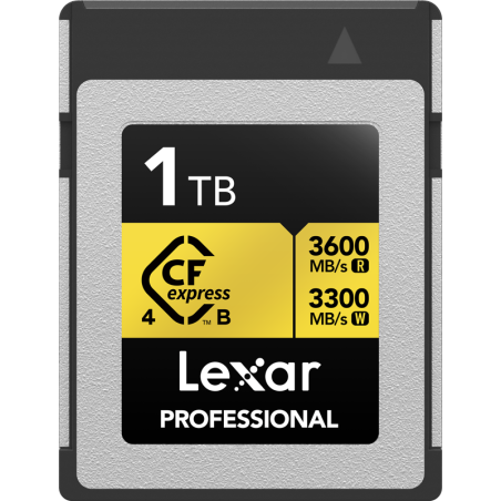 Lexar Karta pamięci 1TB CFexpress 4.0 Pro Gold R3600/W3300 + czytnik kart CFexpress Type B USB 3.2 Gen 2 / USB-C Reader GRATIS