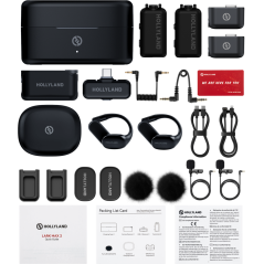 Hollyland LARK MAX 2 Ultimate Combo with OWS Monitor Earphone + Camera RX + USB-C RX