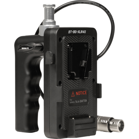 Nanlite V-Mount Battery Grip with 4-Pin XLR Connector