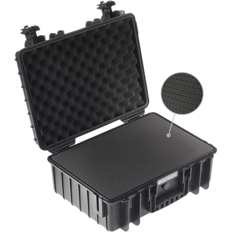 BW Outdoor Cases Type 5000 skrzynia z gąbką czarna