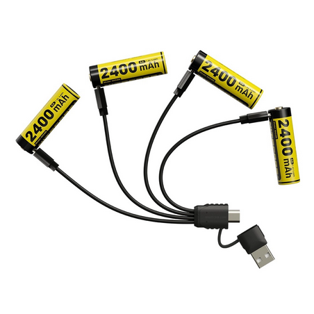 Akumulatory Nitecore NH2400 4xAA 2400mAh 1,5V USB-C