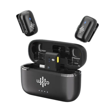 Luucco MiniPods-K2 bezprzewodowe mikrofony krawatowe iPhone / Apple Lightning czarny