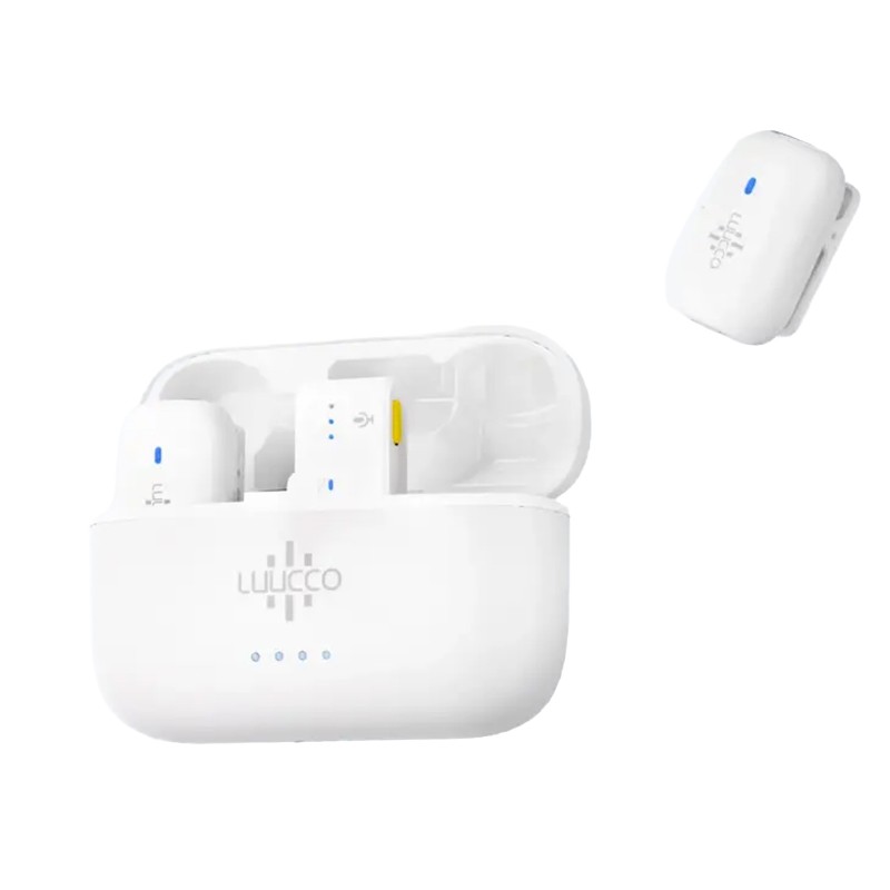 Luucco MiniPods-K2 bezprzewodowe mikrofony krawatowe USB-C białe