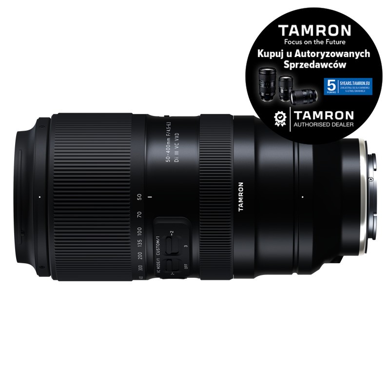 TAMRON 50-400mm f/4.5-6.3 DI III VC VXD + 5 lat GWARANCJI GRATIS