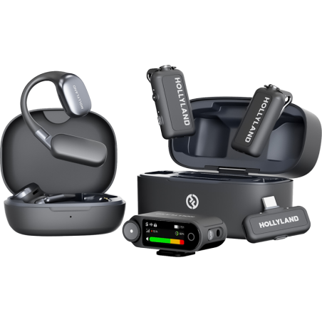 Hollyland LARK MAX 2 Ultimate Combo with OWS Monitor Earphone + Camera RX + USB-C RX