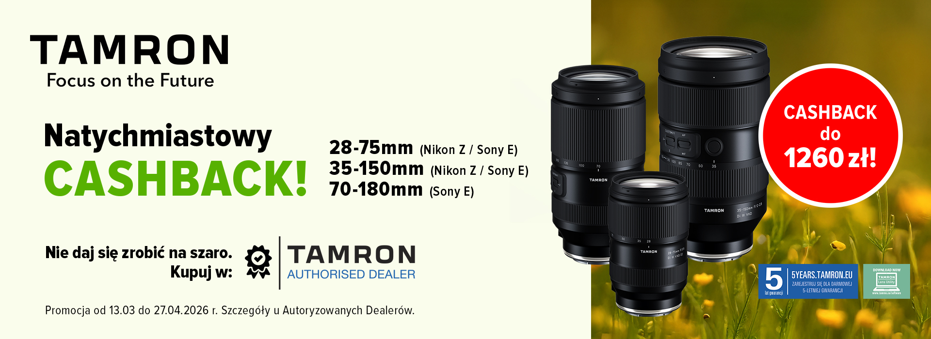 NATYCHMIASTOWY CASHBACK TAMRON