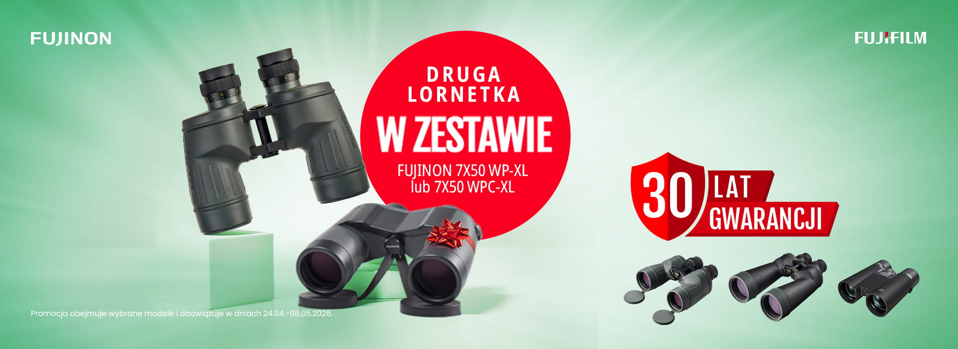 Kup lornetkę FujiFilm i drugą otrzymaj GRATIS