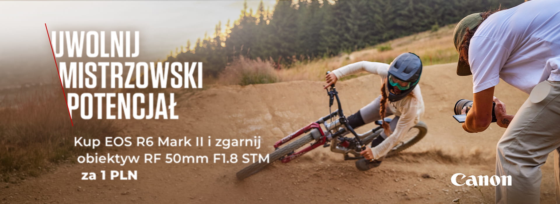 Kupując aparat Canon R6 Mark II otrzymasz obiektyw RF 50 mm f1.8 za 1 zł