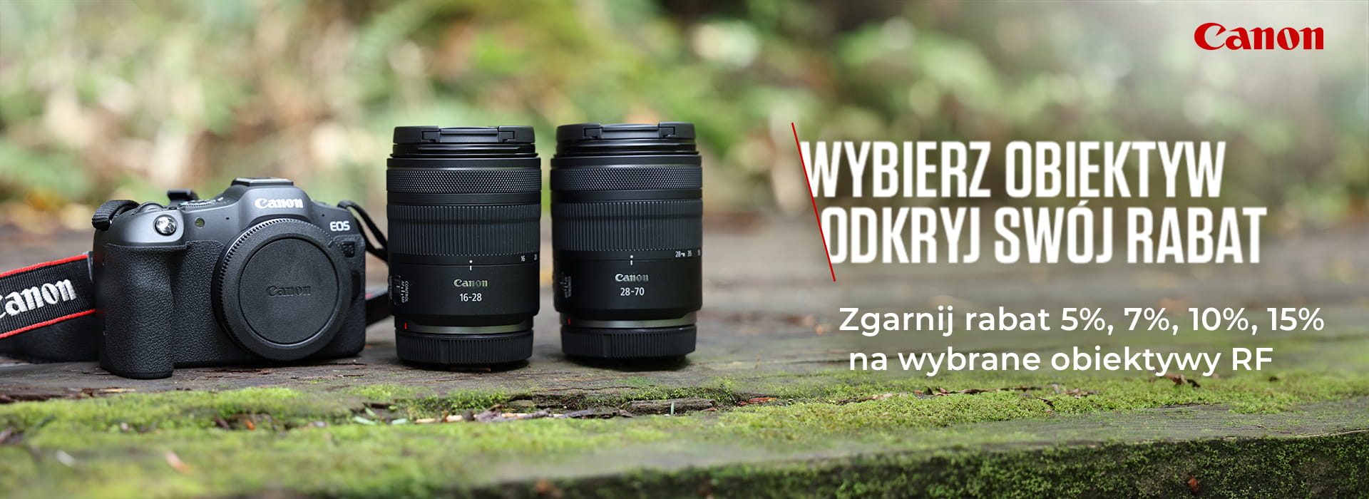 Obiektywy Canon RF z rabatem do 15%