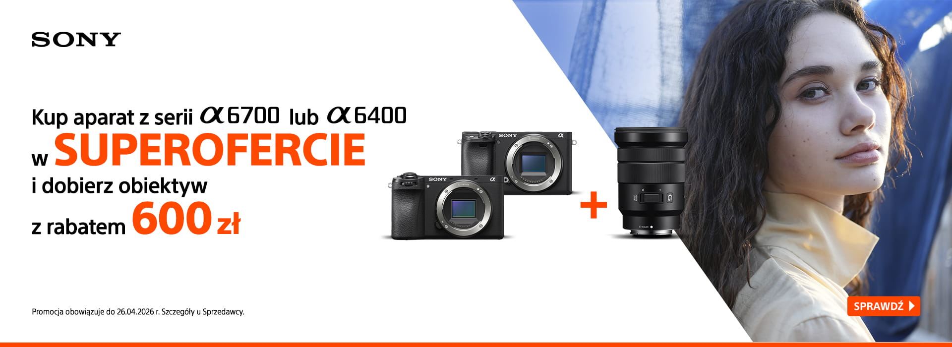 Sony rabat 600 zł na obietyw