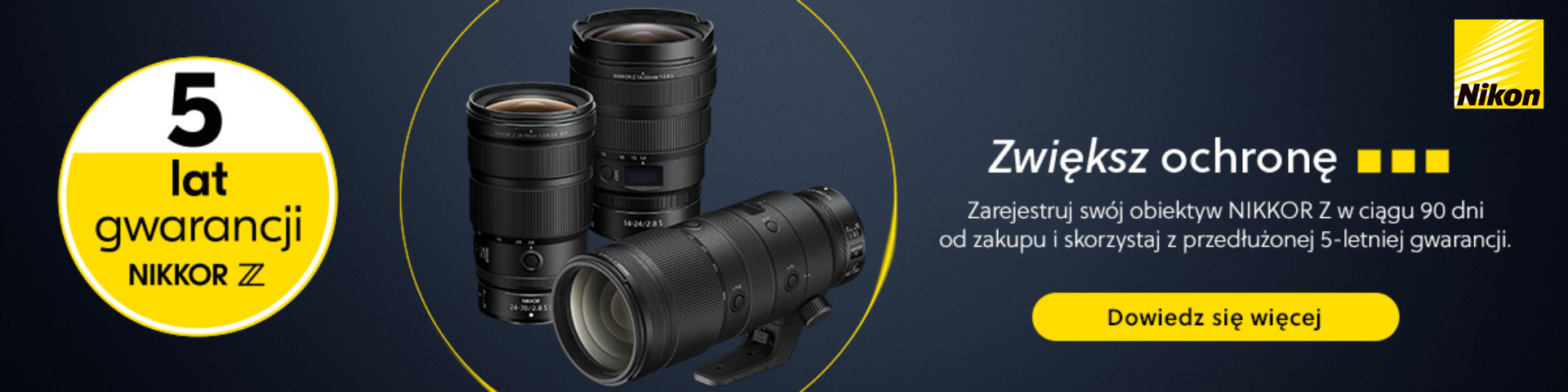 5 lat gwarancji od Nikon
