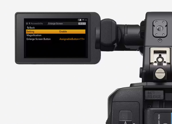 Powiększenie menu zapewnia dostępność